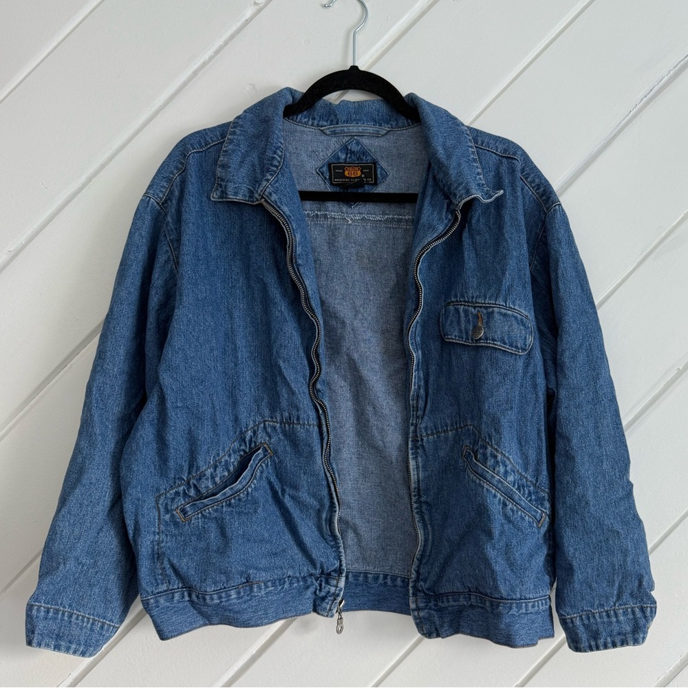 Vintage Route 66 Blue Denim Jacket | 100% Cotton